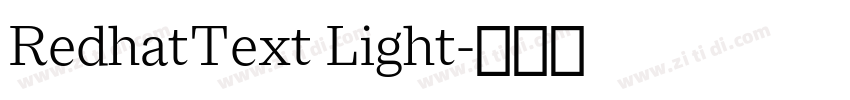 RedhatText Light字体转换